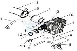 WOLF 300 (L8) EU EURO4 drawing AIR CLEANER ASSY