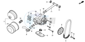 VT600CD2 drawing OIL FILTER/OIL PUMP