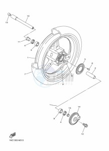 FJR1300D-AE FJR1300AE (B96L) drawing FRONT WHEEL