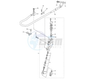 YZ F 250 drawing REAR MASTER CYLINDER