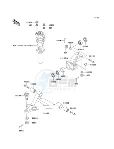 KAF 620 F MULE 3020 TURF (F1-F3) MULE 3020 TURF drawing FRONT SUSPENSION