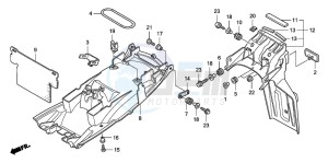 CBF1000 drawing REAR FENDER