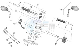 Griso V IE 1100 drawing Handlebar - Controls