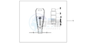 VT750C2BC drawing LEATHER TANK PANE