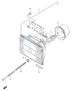 DR350 (E1) drawing HEADLAMP