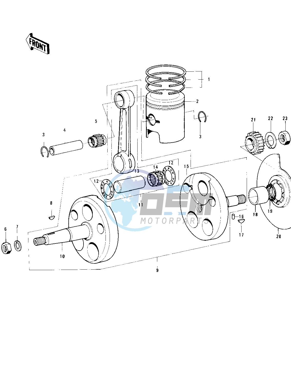 CRANKSHAFT_PISTON_ROTARY VALVE -- 74-75- -