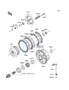 Z750 ABS ZR750MBF FR GB XX (EU ME A(FRICA) drawing Clutch