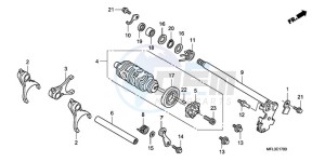 CBR1000RRA France - (F / CMF HRC) drawing GEARSHIFT DRUM