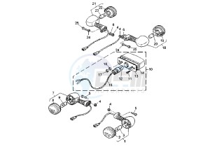 WR 400-426 F 400 drawing FLASHER LIGHT-LICENSE LIGHT EURO KIT