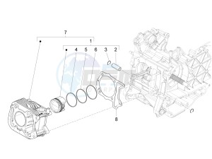 GTS 125 4T 3V ie Super (APAC) (RK, VT) drawing Cylinder-piston-wrist pin unit