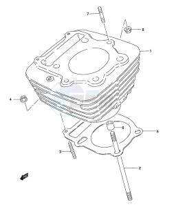 GZ250 (P19) drawing CYLINDER (MODEL K3)