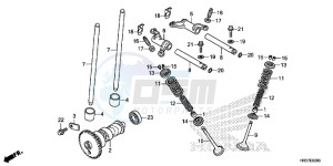 TRX420FM2G TRX420 ED drawing CAMSHAFT/VALVE