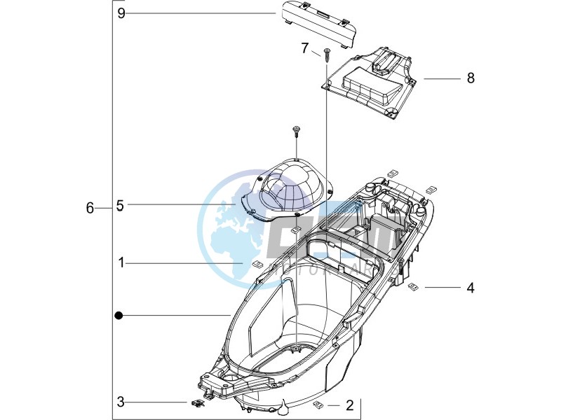 Helmet box - Undersaddle