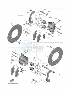 YXE850EN YXE85WPHM (BAND) drawing FRONT BRAKE CALIPER