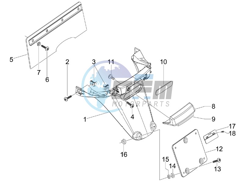 Rear cover - Splash guard