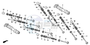 VFR800 drawing CAMSHAFT/VALVE (FRONT)