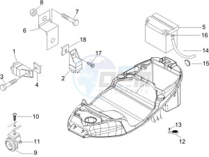 Liberty 125 4t drawing Remote control switches - Battery - Horn