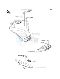 Z1000_ABS ZR1000EBF FR XX (EU ME A(FRICA) drawing Labels