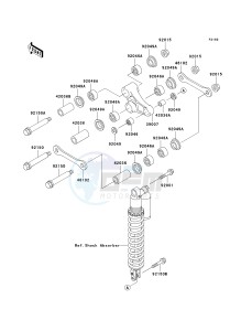 KDX 220 A [KDX220R] (A10-A12) [KDX220R] drawing REAR SUSPENSION