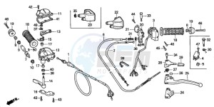 TRX200 FOURTRAX 200 drawing HANDLE SWITCH