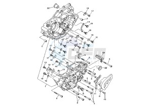 YZ F 250 drawing CRANKCASE