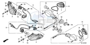 CBR1000RR9 Europe Direct - (ED / TRI) drawing WINKER (CBR1000RR9,A/RA9, A)