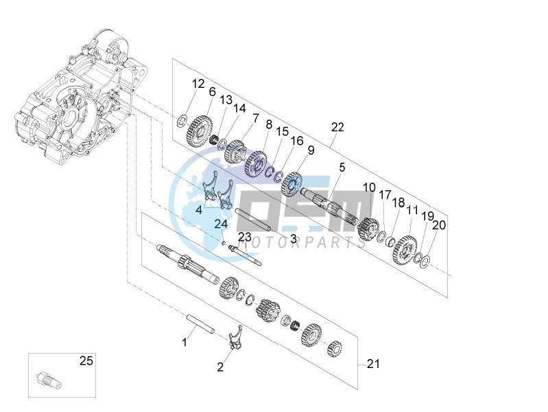 Gear box - Gear assembly