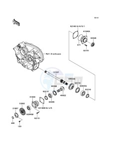 KVF750_4X4 KVF750D9F EU GB drawing Front Bevel Gear