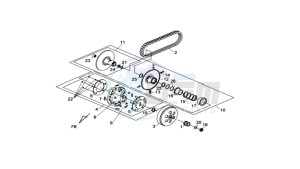 MAXSYM 400 EFI drawing CLUTCH