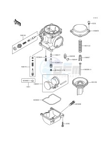 ZX 1100 F [GPZ 1100 ABS] (F1) [GPZ 1100 ABS] drawing CARBURETOR PARTS