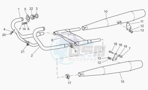 California 1100 Stone - Metal PI EV/EV Touring PI drawing Exhaust unit