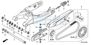 CB600F39 Europe Direct - (ED / ST) drawing SWINGARM