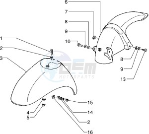 SKR 80 city drawing Front and rear mudguard