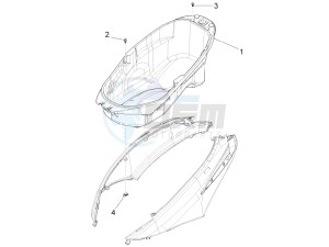 Fly 125 4T/3V ie E3 DT drawing Helmet housing - Undersaddle