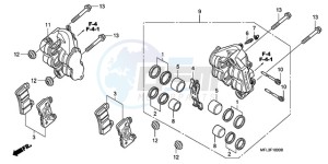 CBR1000RA9 Korea - (KO / ABS) drawing FRONT BRAKE CALIPER