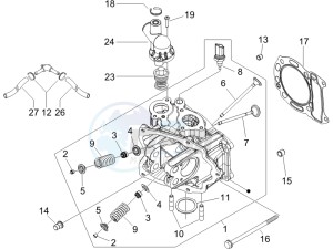 Runner 200 VXR 4t Race drawing Cilinder head unit - Valve