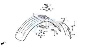 CRM125R drawing FRONT FENDER