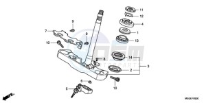 VT750CA9 Europe Direct - (ED / MK) drawing STEERING STEM