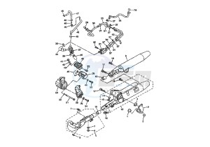 XVS A DRAG STAR CLASSIC 650 drawing EXHAUST SYSTEM