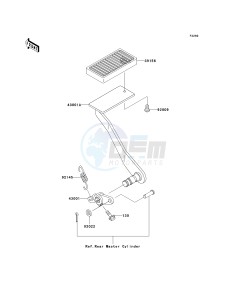 VN 1500 B [VULCAN 88 SE] (B1-B3) N8FA drawing BRAKE PEDAL_TORQUE LINK