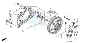 SH150D9 Europe Direct - (ED / KMH) drawing REAR WHEEL/SWINGARM (SH125D9/150D9)