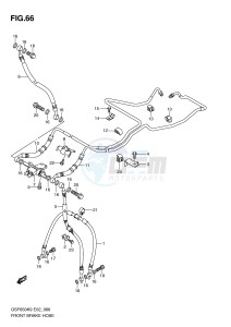 GSF650 (E2) Bandit drawing FRONT BRAKE HOSE (GSF650AK9 SAK9 UAK9 SUAK9 AL0 SAL0 UAL0 SUAL0)