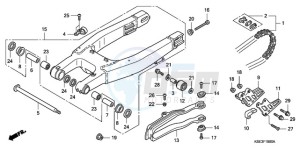 CRF150R9 Australia - (U) drawing SWINGARM