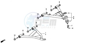 TRX300 FOURTRAX 300 drawing FRONT ARM (TRX300)