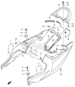 SV650 (E2) drawing SEAT TAIL COVER (SV650SK3 SUK3)