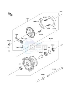 KLX110 KLX110CCF EU drawing Front Hub