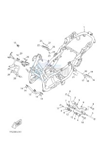 YP250RA EVOLIS 250 ABS (1YS8) drawing FRAME