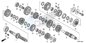 CRF450RF CRF450R Europe Direct - (ED) drawing TRANSMISSION