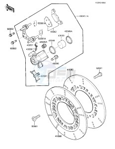 ZL 900 A [ELIMINATOR] (A1-A2) [ELIMINATOR] drawing FRONT BRAKE