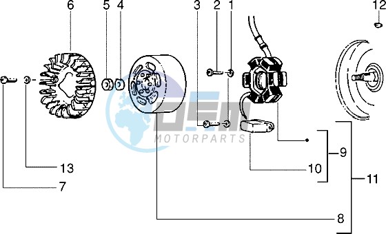 Flywheel magneto